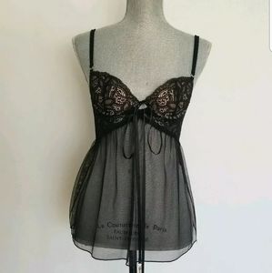 New 🖤 VICTORIA'S  SECRET Babydoll SHEER Top